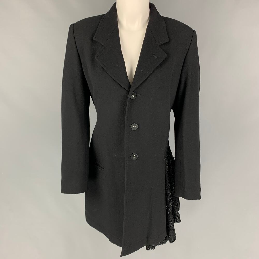 REI KAWAKUBO Size M Black Wool Mixed Fabrics Jacket